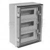 Rozdzielnica hermetyczna natynkowa 3x11 modułów IP65 ABS (400V) 300x400x170mm szara z przezroczystymi drzwiami NEKU