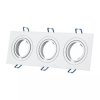 Oprawa punktowa Oczko 3xGU10 IP20 Kwadratowa Aluminiowa Biała 3609