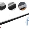 66652 Brush strip 40 mm with aluminium profile angled - length 1 m