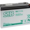 Akumulator AGM 12V 7.2Ah faston 6.3 SSB SBL7.2-12L