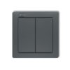 Deco Nadajnik 2-Klawiszowy 4-Kanałowy Do Systemu Exta Free Grafitowy Mat 28Def-2