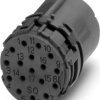 Contact insert, M23, 17 pole, N coding, socket for series M23 PRO, 1554831