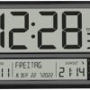 TFA Dostmann 60.4524.01 Sterowany radiowo Zegar ścienny 360 cm x 28 mm x 235 mm czarny duży wyświetlacz