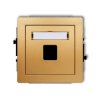 DECO Mechanizm gniazda multimedialnego pojedynczego bez modułu (standard Keystone) złoty 29DGM-1P