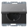 K.1 Gniazdo SCHUKO z pokrywą z podwyższoną ochroną styków antracyt mat 47517206