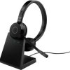 Jabra Evolve 65 TE Link390a UC Stereo Słuchawki nauszne Bluetooth czarny zestaw słuchawkowy, Wskaźnik naładowania akumul