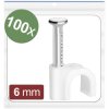 Quadrios 24CA419 Cable clips white Bundle Ø range 3 to 6 mm 100 pcs