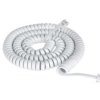 Kabel telefoniczny spiralny słuchawkowy 7,5m biały