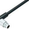 Sensor actuator cable, M9-cable plug, angled to open end, 5 pole, 5 m, PUR, black, 3 A, 79 1455 275 05