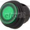 Przeł. kołys. podśw. okrągły ON-OFF ziel230V IP65