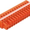 Socket header, 22 pole, pitch 5.08 mm, angled, orange, 231-322/027-000