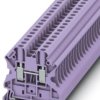 Through terminal block, screw connection, 0.14-6.0 mm², 2 pole, 32 A, 8 kV, purple, 3044607