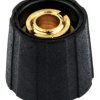 Pokrętło potencjometru oś: 6.35mm średnica: 15.5mm Okrągłe Nylon Czarny Sifam