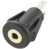 TruComponents 202594 2.5 mm audio jack Socket, Vertical,Pins:3 Stereo Black