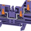 Through terminal block, push-in connection, 2.5 mm², 24 A, 8 kV, purple, 2847390000