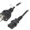 Sn316-3/10/5Bk Kabel Cee 7/7 (E/F) Wtyk, Iec C13 Żeński Pvc 5M Czarny 10A