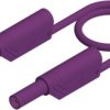 Measuring lead with (4 mm plug, spring-loaded, straight) to (4 mm plug, spring-loaded, straight), 0.5 m, purple, PVC, 2.5 mm², C