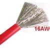 16 AWG Flexible Tinned Copper Silicone Wire - 256 Wires - 1.3 mm2 - Red