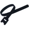 Cable tie, releasable, PP, (L x W) 300 x 16 mm, black, 11-KK25300FRT-50, package with 50 pieces