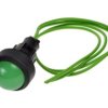 Kontrolka; KLP20G/230Vn; 13mm; podświetlenie LED 230V; zielony; z przewodem; czarny; IP20; LED 20mm; 27mm; Elprod; RoHS