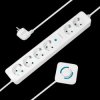 LPS271 Socket outlet 6-way, 4 with footswitch, 6x CEE 7/3, 1.5 m, white