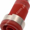 3265-RT Gniazdo bezp. 4mm, przyłącze M4, 36A, czerwony, ELECTRO-PJP, 3265RT