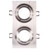 Sufitowa Oprawa Punktowa Morena, Ip20, Kwadrat, 2 Oczka, Inox