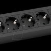 350.000 Power strip, 6 sockets, type F - CEE 7/3, black