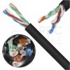 Kabel sieciowy U/UTP kat.5e skrętka 4x2x0,5mm zewnętrzny żelowany PE czarny SecurityNET