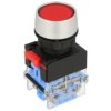 Przełącznik; przyciskowy; LAS0-A3Y-11R; ON-(OFF)+OFF-(ON); czerwony; bez podświetlenia; śrubowe; 2 pozycje; 10A; 500V AC; 22mm;