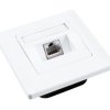 Gniazdko Solarix CAT5E STP 1 x RJ45 podtynkowe białe SX9-1-5E-STP-WH