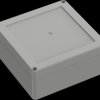 6U07141406119 Industrial housing, 134.7 x 134.7 x 60.1mm, IP66/IP68, light gra