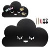 Tablica na magnesy metalowa czarna Chmurka