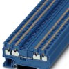 Through terminal block, push-in connection, 0.14-1.5 mm², 4 pole, 17.5 A, 6 kV, blue, 3208208