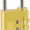 Combination lock, level 3, shackle (H) 25.7 mm, brass, (B) 30 mm, K11030D