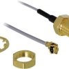 Kabel przedłużający anteny Wi-Fi Delock 88340, [1x Złącze męskie IPEX - 1x Złącze żeńskie RP-SMA], 0.20 m, Rodzaj złącza