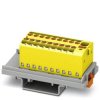Blok rozdzielczy PTFIX 4/18X1,5-NS35 YE, żółte złącze przemysłowe - 18 punktów przyłączeniowych o przekroju 1,5mm2