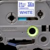 Labelling tape cartridge, 24 mm, tape white, font blue, 8 m, TZE-253