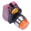 YW4L-A2E02Q4A Amber 24V illuminated 22mm Metal Bezel Maintained Push Button Switch 2NC IP65 IDEC