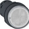 Pushbutton, illuminable, groping, 1 Form A (N/O), waistband round, front ring black, mounting Ø 22 mm, XB7NW37B1