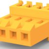 Socket housing, 4 pole, pitch 3.96 mm, straight, orange, 3-640599-4