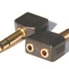 Redukcja wtyk jack 6,3mm - 2x gniazda jack 3,5mm