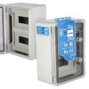 Obudowa ABS modułowa 8x2 z szyną TH 250x350x150 z ocynkowaną płytą montażową - transparentne drzwi PC - szara EDO777026 EDO