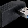 65341 USB 3.0 plug-socket, 90° angle, horizontal