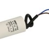 Kondensator; silnikowy (rozruchowy); CBB60G-8/450; 8uF; 450V AC; fi 35x65mm; z przewodami; śruba z nakrętką; SR Passives; RoHS