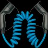 EVC04-050B Typ 2 Kabel, für E-Fahrzeuge, 22 kW, 5,0 m, Spiralkabel