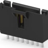 Pin header, 8 pole, pitch 2.54 mm, straight, black, 5-103908-7