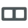 MINI Ramka uniwersalna podwójna zaokrąglona z tworzywa grafitowy mat 28MRTZ-2