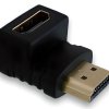 Adapter HDMI Kątowy Wtyk - Gniazdo Złoty Vitalco 1.4