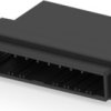 Plug housing, 10 pole, pitch 3.81 mm, straight, black, 2-178802-8